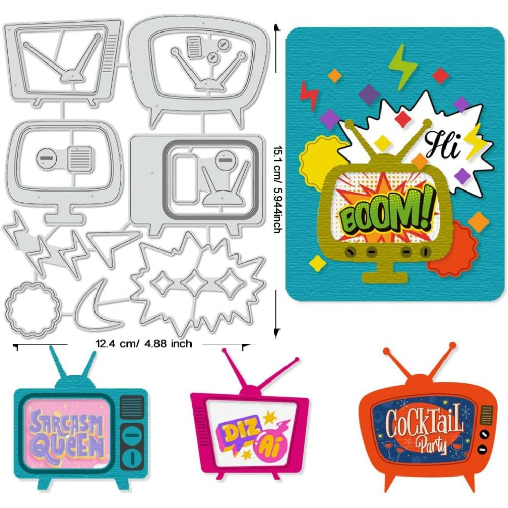 Retro TV Cutting Dies Stencils - đánh giá và giá Tap Die Set