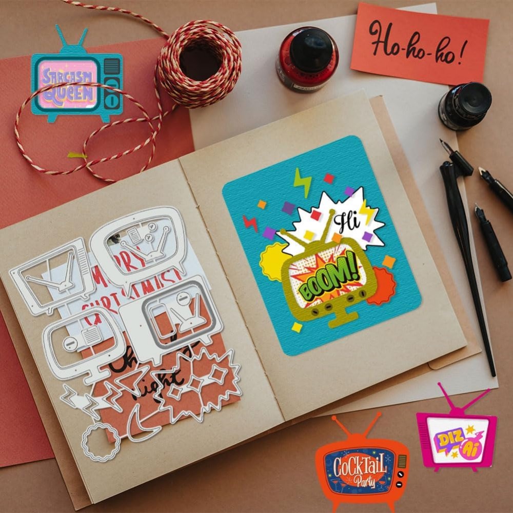 Retro TV Cutting Dies Stencils - đánh giá và giá Tap Die Set