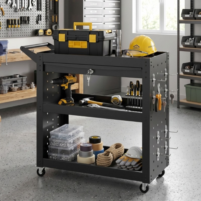 Tool cart with lockable wheels - đánh giá và giá Workshop Tools List
